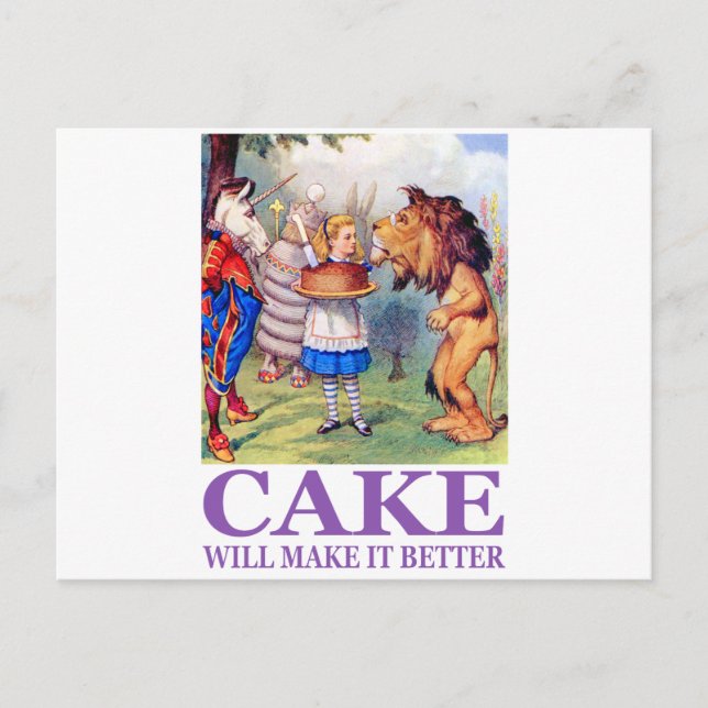 CAKE WILL MAKE IT BETTER POSTCARD (Front)