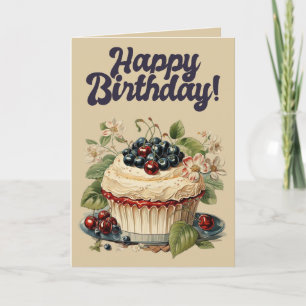 Cake Wishes Birthday Card and colouring page