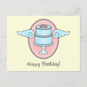 Cake with Wings Postcard