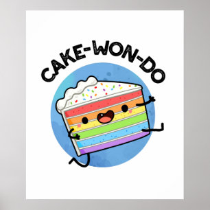 Cake-won-do Funny Taekwondo Cake Pun  Poster