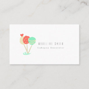 Cakepops Baking Cake Decorator Swirls Business Card