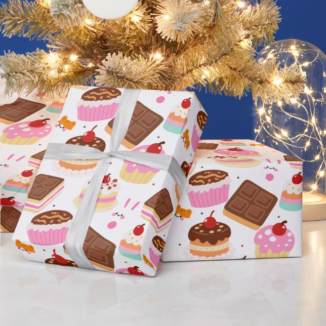 Cakes and Chocolate (PLEASE READ BELOW) Wrapping Paper (Holidays)