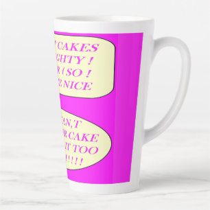 Cakes are nice made for food lovers colour pink latte mug