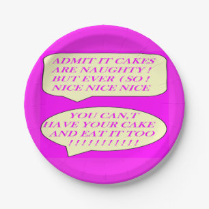Cakes are nice made for food lovers colour pink paper plate
