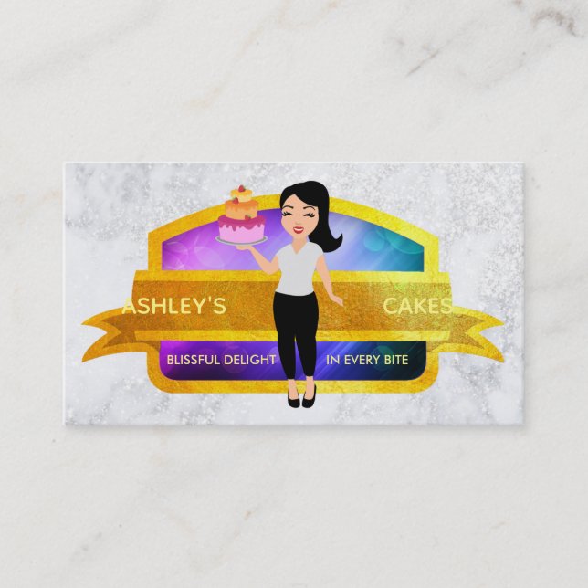 Cakes Baker Logo Business Cards (Front)