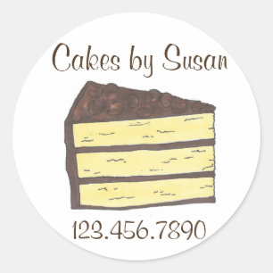 Cakes by Personalized Bakery Baking Baked Stickers