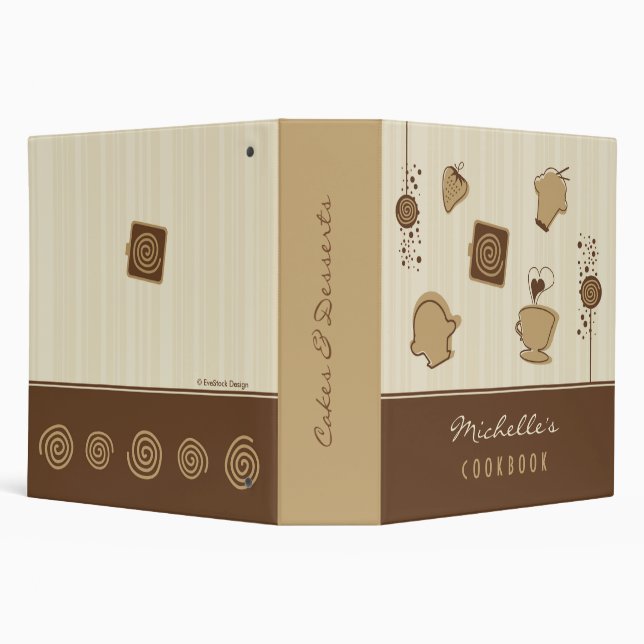 Cakes & Desserts Cookbook Binder (Background)