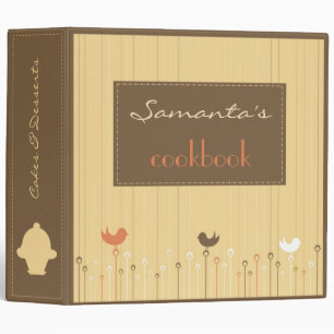 Cakes & Desserts Cookbook Binder