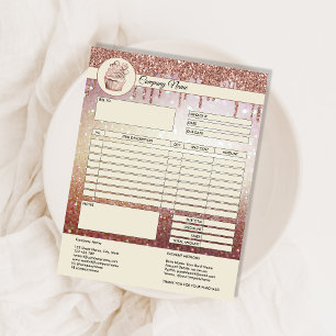 Cakes Invoice Form Business Quotation Notepad