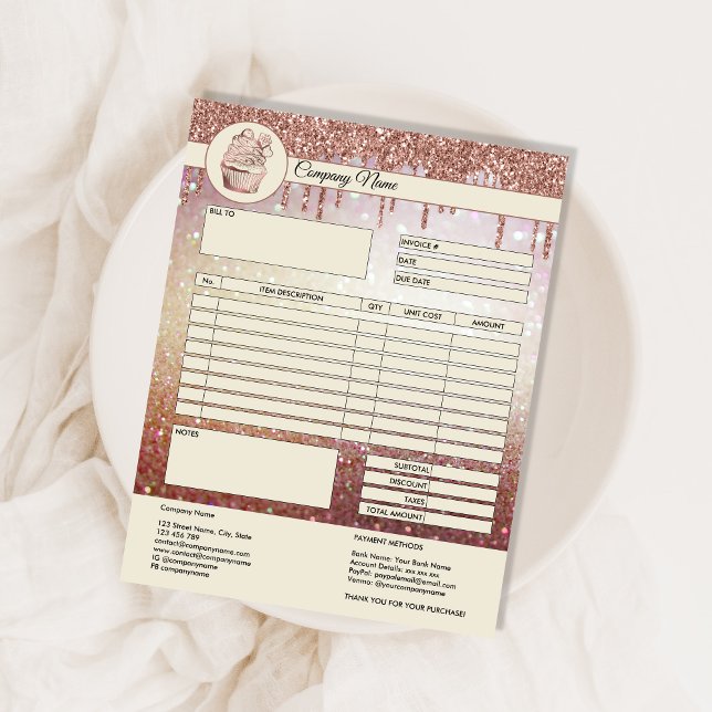Cakes Invoice Form Business Quotation Notepad (Creator Uploaded)