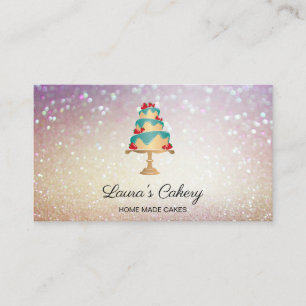 Cakes Sweets Cupcake Home Bakery Girly Strawberry  Business Card