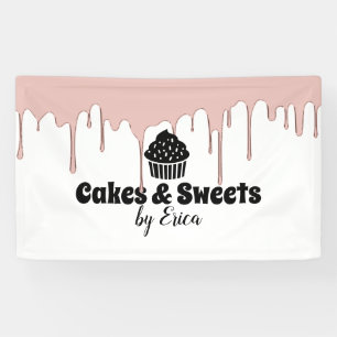 Cakes & Sweets Cupcake Home Bakery Modern Drips Banner