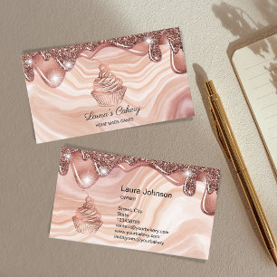 Cakes & Sweets Cupcake Home Bakery Rustic Vintage Business Card