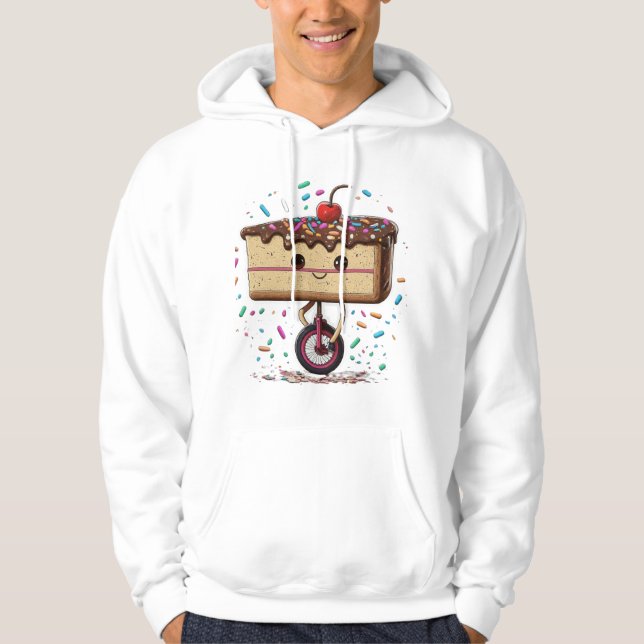 "Cakey the Unicyclist" T-Shirt Hoodie (Front)