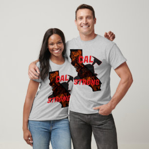 CAL FIRE STRONG AX HELMENT Red  T-Shirt