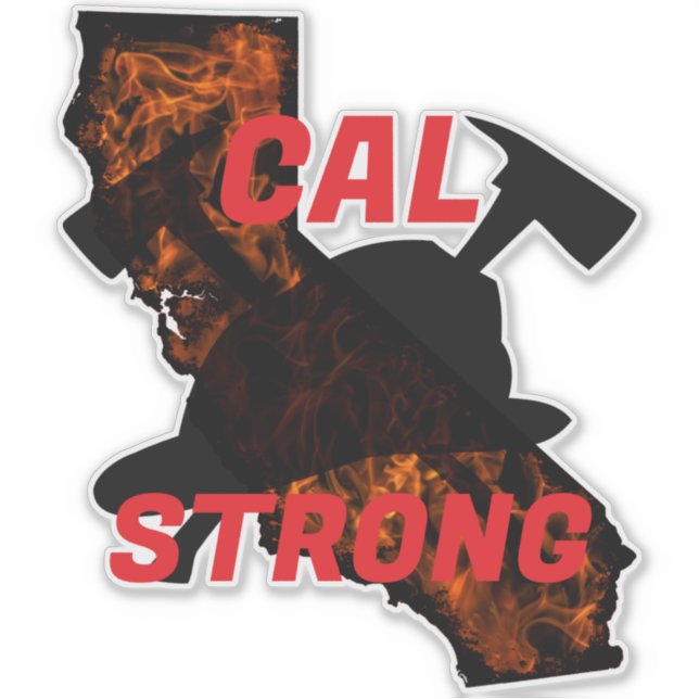 CAL FIRE STRONG AX HELMET Blk (Front)