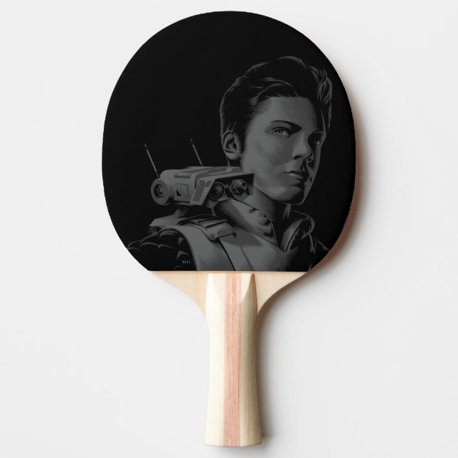 Cal Kestis & BD-1 Outline Ping Pong Paddle (Front)