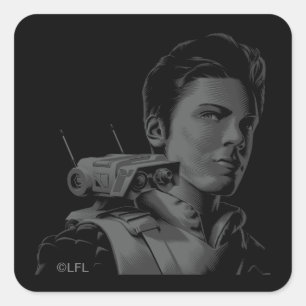 Cal Kestis & BD-1 Outline Square Sticker