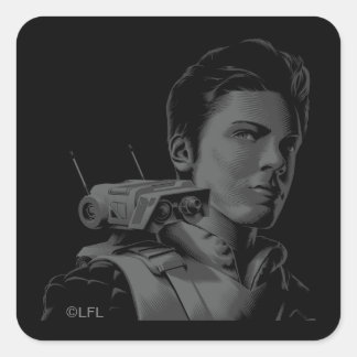 Cal Kestis & BD-1 Outline Square Sticker