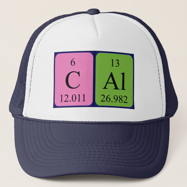 Cal nom de table périodique casquette (Devant)