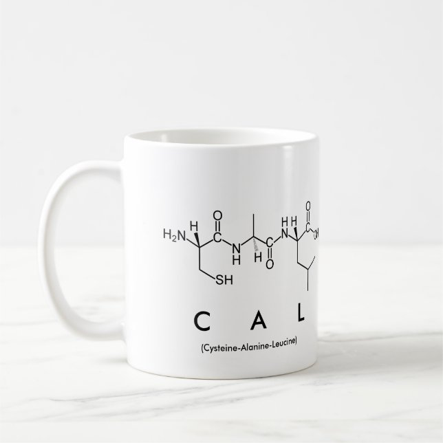 Cal peptide name mug (Left)