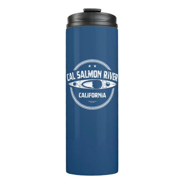 Cal Salmon River California Kayaking Thermal Tumbler (Front)