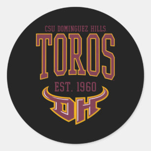 Cal State Dominguez Hills Csudh Toros Est Date Classic Round Sticker
