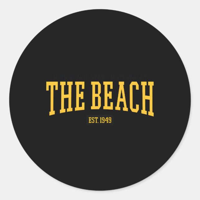 Cal State Long Beach Csulb Est Date Classic Round Sticker (Front)