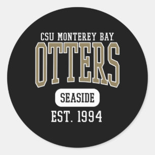 Cal State Monterey Bay Csumb Otters Est Date Classic Round Sticker