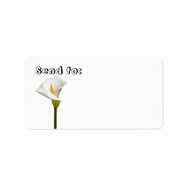 Cala Lily Cadeau et Étiquette de adresse (Devant)