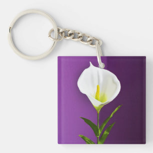 Cala Lily Flower Keychain