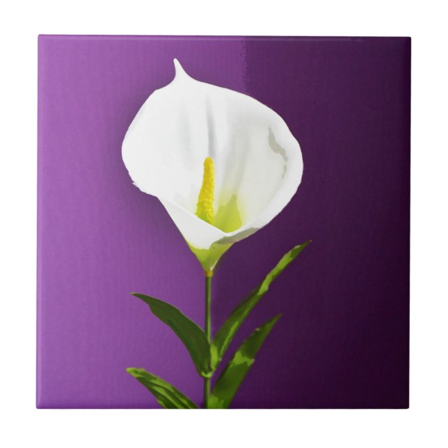 Cala Lily Flower Tile (Front)