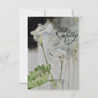 Cala Lily Sympathy Flat Card