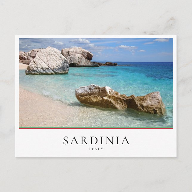 Cala Mariolu beach, Sardinia in Italy Postcard (Front)