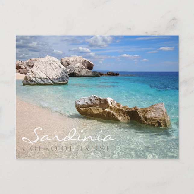 Cala Mariolu beach, Sardinia text postcard (Front)