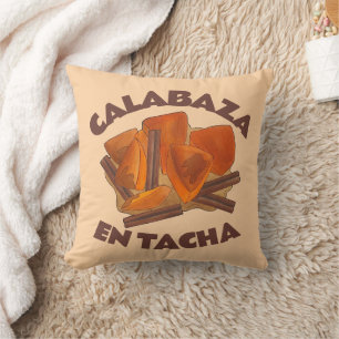 Calabaza en Tacha Mexican Candied Pumpkin Dessert Throw Pillow