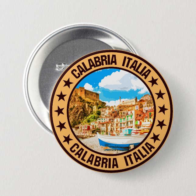 Calabria 3 Inch Round Button (Front & Back)