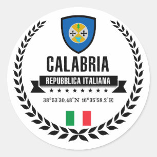 Calabria Classic Round Sticker