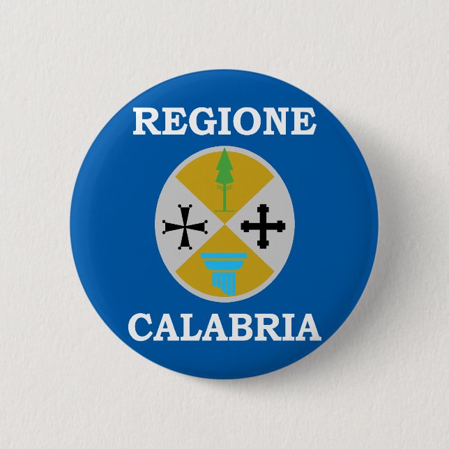 Calabria, Italy flag 2 Inch Round Button (Front)