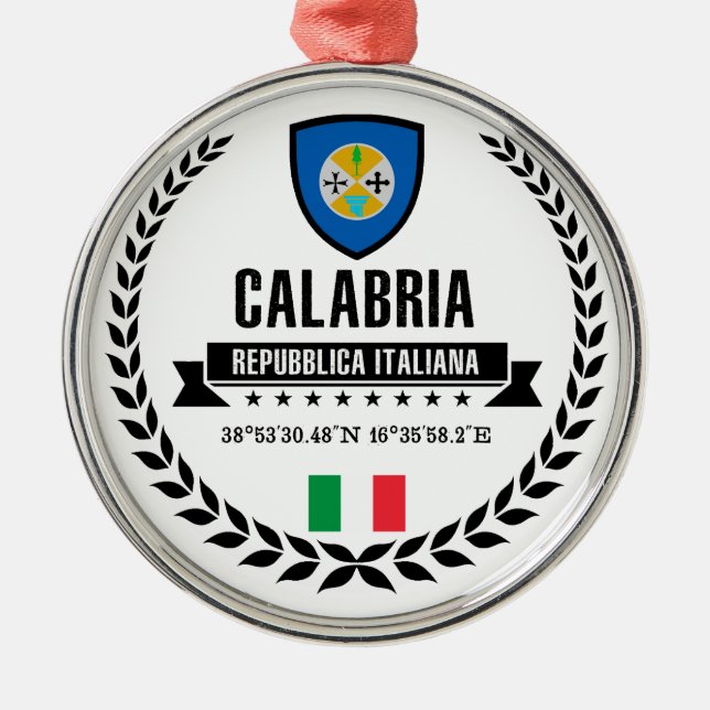 Calabria Metal Ornament (Front)