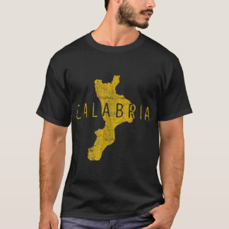 Calabrian Map Word Art - Calabria Italy Souvenir  T-Shirt