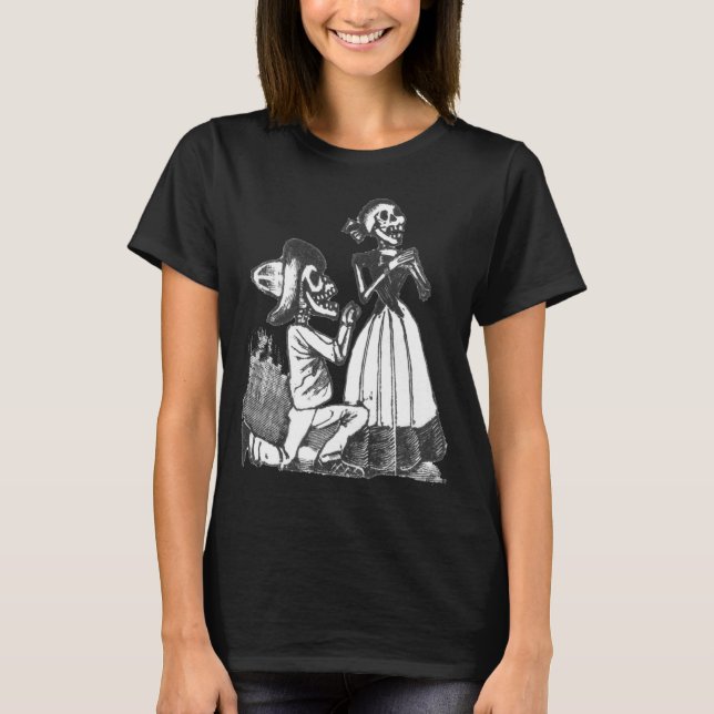 Calaca Skeleton Lovers - Till Death Do Us Part T-Shirt (Front)