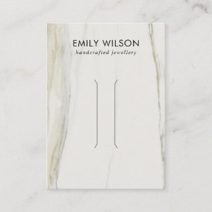 CALACATTA MARBLE TEXTURE HAIR CLIP DISPLAY CARD