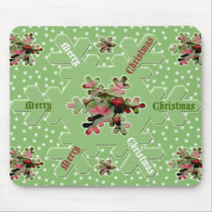 Caladium Merry Christmas Mousepad