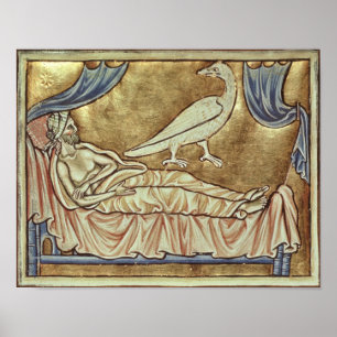 Caladrius bird, reputed to foretell poster