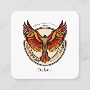 calailib golden eagle square business card
