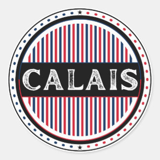 Calais City Pride Emblem – French Identity Classic Round Sticker