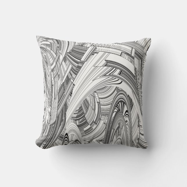 Calamity Geometric Art Outdoor Pillow (Front)