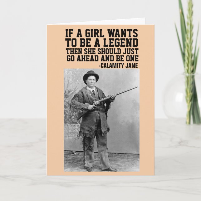 CALAMITY JANE COWGIRL CARTES DE SALUT D'ANNIVERSAI (Devant)