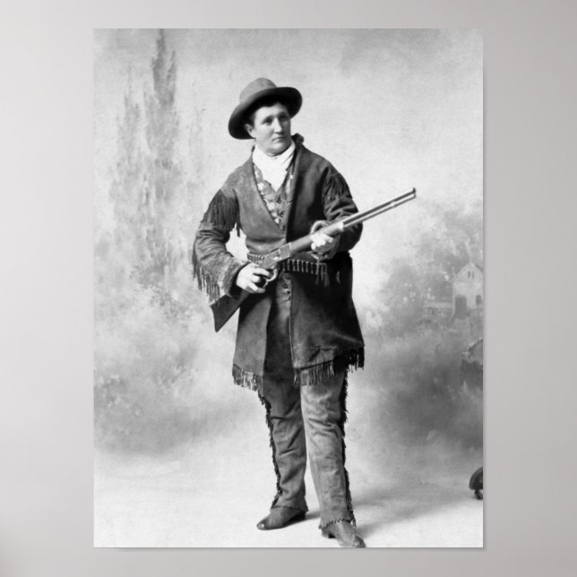 Calamity Jane Holding A Rifle - 1895 Poster (Front)
